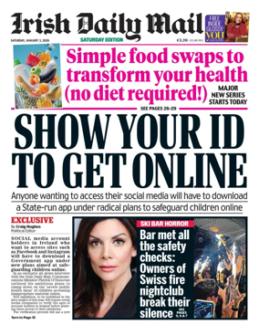 Cover of Irish Daily Mail