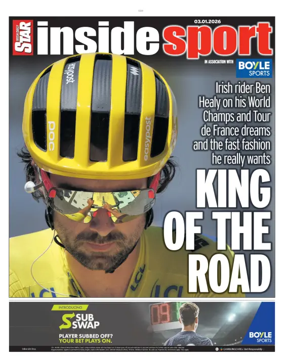 Cover of Irish Daily Star - Inside Sport