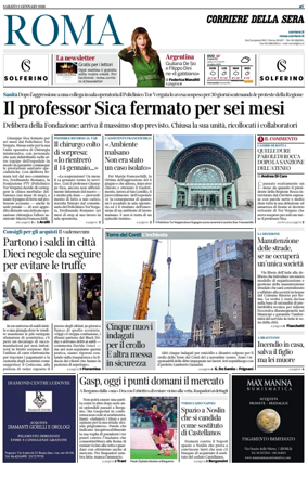 Cover of Corriere della Sera (Roma)