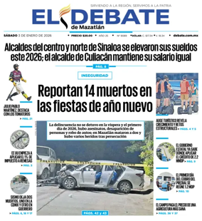 Cover of El Debate de Mazatlan