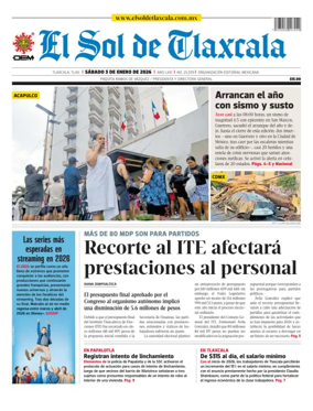 Cover of El Sol de Tlaxcala