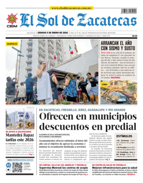 Cover of El Sol de Zacatecas