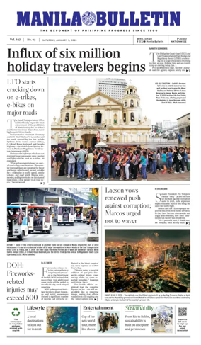 Cover of Manila Bulletin