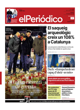 Cover of El Periódico de Catalunya (Català)