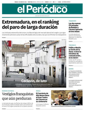 Cover of El Periódico Extremadura