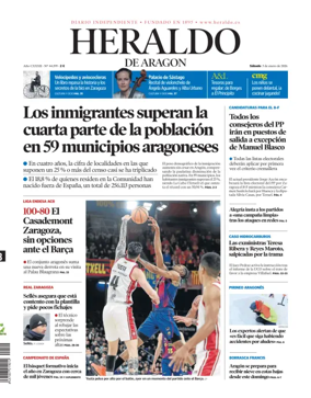 Cover of Heraldo de Aragon