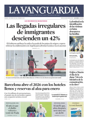 Cover of La Vanguardia