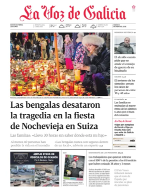 Cover of La Voz de Galicia (Ferrol)