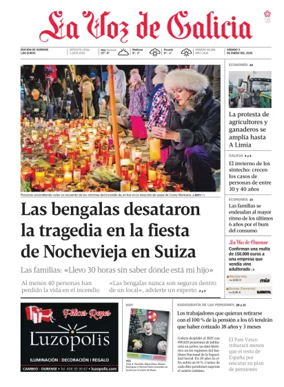 Cover of La Voz de Galicia (Ourense)