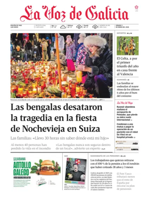 Cover of La Voz de Galicia (Vigo)