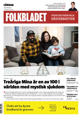 Cover of Folkbladet Vasterbotten