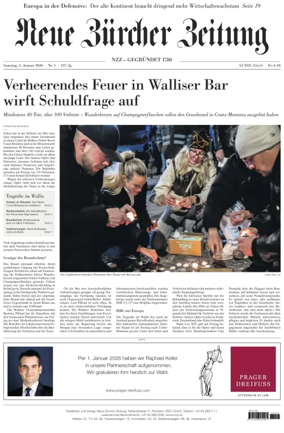 Cover of Neue Zurcher Zeitung