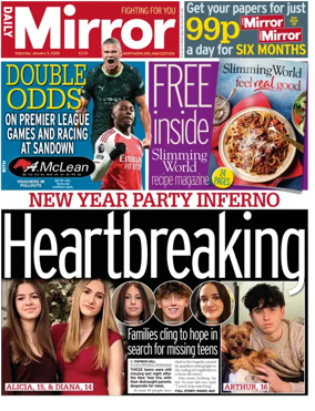 Cover of Daily Mirror (Northern Ireland)