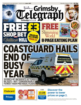 Cover of Grimsby Telegraph