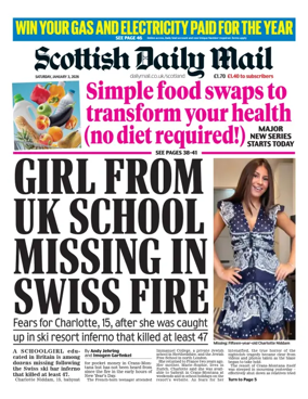 Cover of Scottish Daily Mail