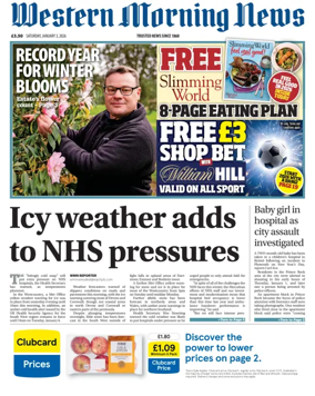 Cover of Western Morning News (Saturday)