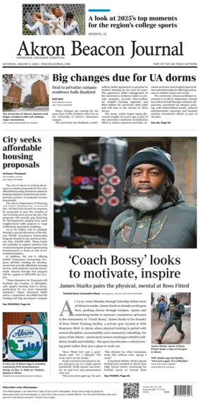 Cover of Akron Beacon Journal