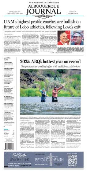 Cover of Albuquerque Journal