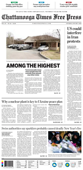 Cover of Chattanooga Times Free Press