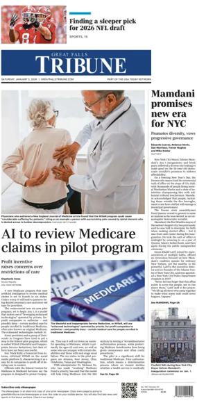 Cover of Great Falls Tribune