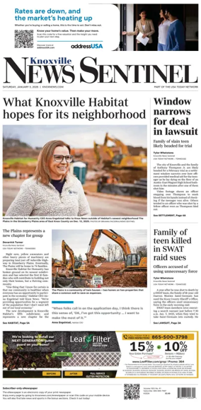 Cover of Knoxville News Sentinel