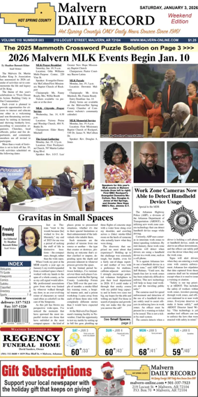 Cover of Malvern Daily Record