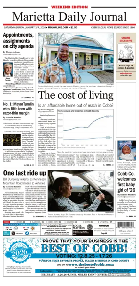 Cover of Marietta Daily Journal