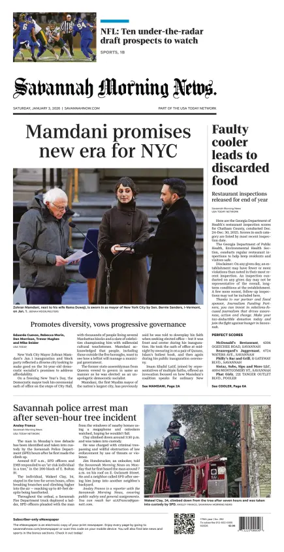 Cover of Savannah Morning News