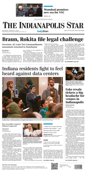 Cover of The Indianapolis Star