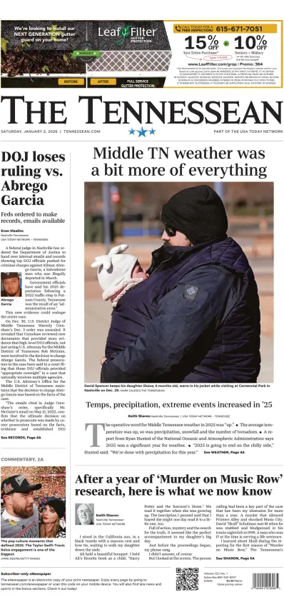 Cover of The Tennessean