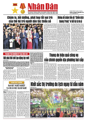 Cover of Nhan Dan newspaper