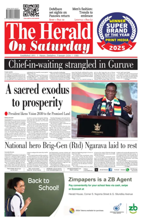 Cover of The Herald (Zimbabwe)