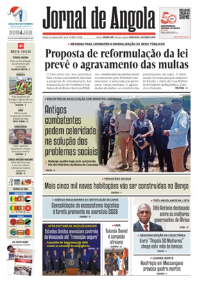 Cover of Jornal de Angola