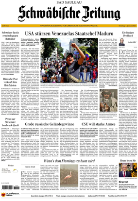 Cover of Schwabische Zeitung (Bad Saulgau)