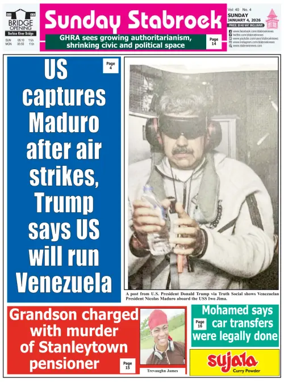 Cover of Stabroek News Sunday