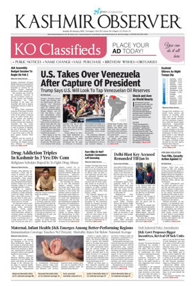 Cover of Kashmir Observer