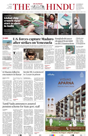 Cover of The Hindu (Madurai)