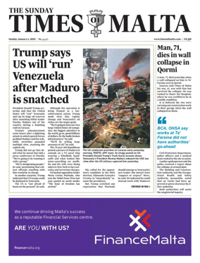 Cover of The Sunday Times of Malta