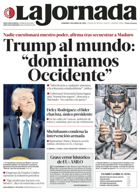Cover of La Jornada