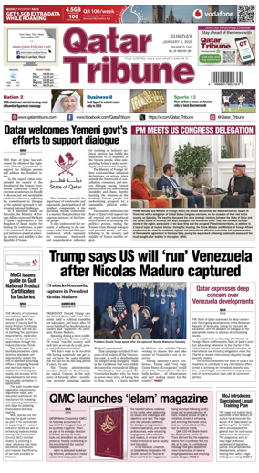 Cover of Qatar Tribune