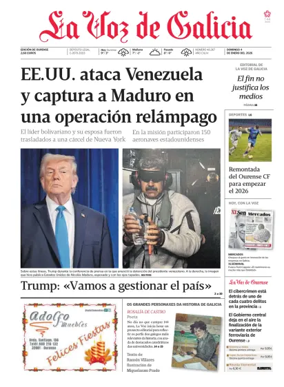 Cover of La Voz de Galicia (Ourense)