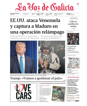 Cover of La Voz de Galicia (Pontevedra)