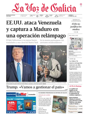 Cover of La Voz de Galicia (Santiago)