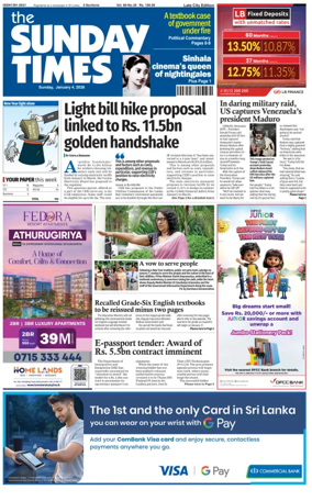 Cover of Sunday Times (Sri Lanka)