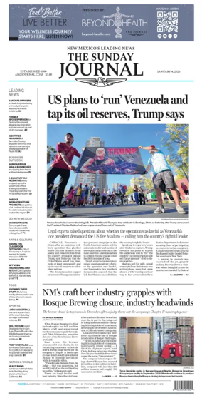 Cover of Albuquerque Journal