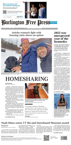 Cover of Burlington Free Press