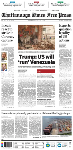 Cover of Chattanooga Times Free Press