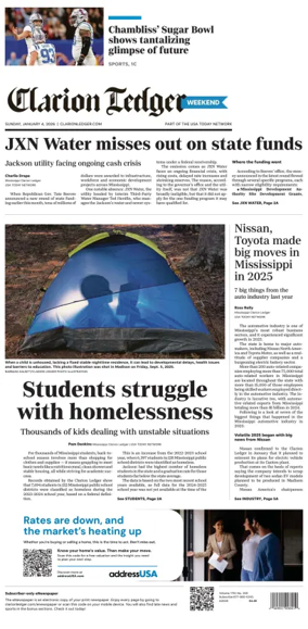 Cover of Clarion Ledger