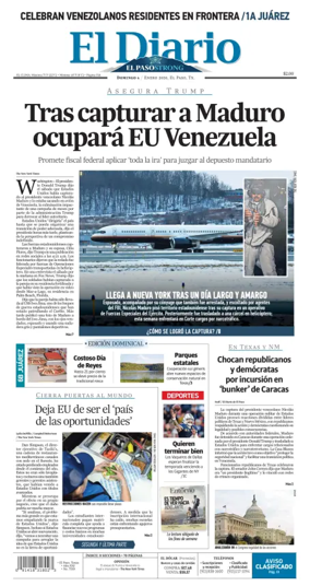 Cover of El Diario de El Paso