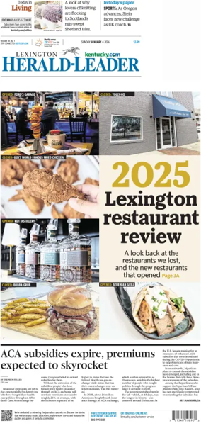 Cover of Lexington Herald-Leader (Sunday)